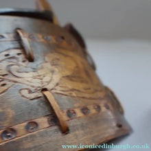 Load image into Gallery viewer, Antique SCANDINAVIAN Folk Art Bentwood Tine / Svepask Box with Crowned Lion Crest on the Lid
