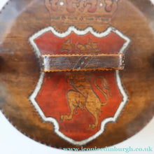 Load image into Gallery viewer, Antique SCANDINAVIAN Folk Art Bentwood Tine / Svepask Box with Crowned Lion Crest on the Lid
