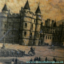 Load image into Gallery viewer, Antique SCOTTISH 19th Century MAUCHLINE Ware Trinket Box (c 1880), with an image of Holyrood Palace
