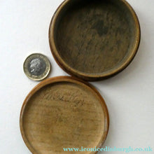 Load image into Gallery viewer, Antique SCOTTISH 19th Century MAUCHLINE Ware Trinket Box (c 1880), with an image of Holyrood Palace
