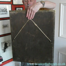 Load image into Gallery viewer, Antique Scottish School ART NOUVEAU Brass Mirror with Scrolls and Butterfly Decoration
