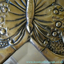 Load image into Gallery viewer, Antique Scottish School ART NOUVEAU Brass Mirror with Scrolls and Butterfly Decoration
