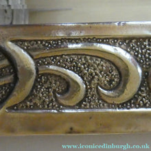 Load image into Gallery viewer, Antique Scottish School ART NOUVEAU Brass Mirror with Scrolls and Butterfly Decoration
