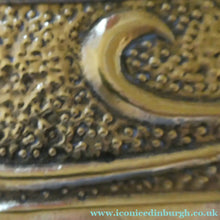 Load image into Gallery viewer, Antique Scottish School ART NOUVEAU Brass Mirror with Scrolls and Butterfly Decoration
