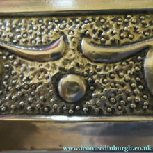 Load image into Gallery viewer, Antique Scottish School ART NOUVEAU Brass Mirror with Scrolls and Butterfly Decoration
