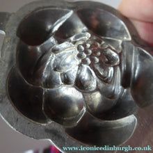Load image into Gallery viewer, Antique Set of SIX Aluminium Chocolate Moulds. Very Substantial Items in the Form of Lotus Flowers
