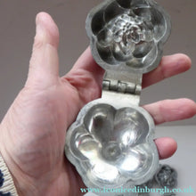 Load image into Gallery viewer, Antique Set of SIX Aluminium Chocolate Moulds. Very Substantial Items in the Form of Lotus Flowers
