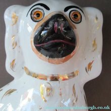 Load image into Gallery viewer, Antique Staffordshire Chimney Spaniels Wally Dogs 12 inches Glass Eyes
