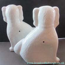 Load image into Gallery viewer, Antique Staffordshire Chimney Spaniels Wally Dogs 12 inches Glass Eyes
