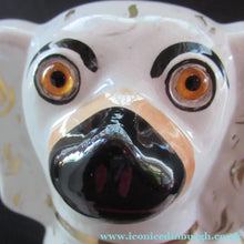 Load image into Gallery viewer, Antique Staffordshire Chimney Spaniels Wally Dogs 12 inches Glass Eyes
