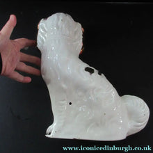 Load image into Gallery viewer, Large Victorian Staffordshire Dogs Copper Lustre Patches. 12 1/2 inches. 1860s
