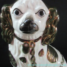Load image into Gallery viewer, Large Victorian Staffordshire Dogs Copper Lustre Patches. 12 1/2 inches. 1860s
