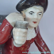 Load image into Gallery viewer, ANTIQUE Staffordshire Figure. The Drunken Parson &amp; his Clerk or Night Watchman. 19th Century in Good Condition
