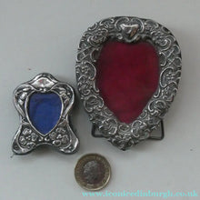 Load image into Gallery viewer, PAIR of Miniature Antique Hallmarked Silver Photograph Frames (1889 and 1906, Birmingham)
