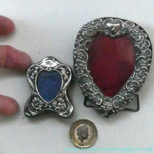 Load image into Gallery viewer, PAIR of Miniature Antique Hallmarked Silver Photograph Frames (1889 and 1906, Birmingham)
