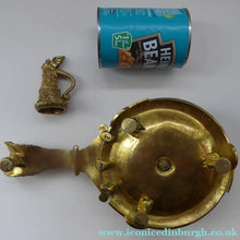 Load image into Gallery viewer, Antique Victorian ORMOLU / BRASS Chamberstick. Extremely Ornate Decoration with Devil Snuffer and Mask Heads. Very Rare
