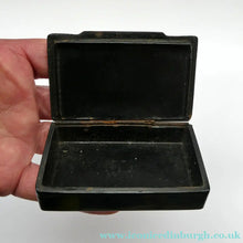 Load image into Gallery viewer, ANTIQUE Victorian Papier Mache Snuff Box with Inlaid Lid
