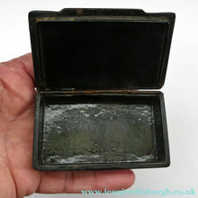 Load image into Gallery viewer, ANTIQUE Victorian Papier Mache Snuff Box with Inlaid Lid
