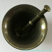 Load image into Gallery viewer, Antique VICTORIAN Pharmacy Heavy Solid Brass Mortar And Pestle 
