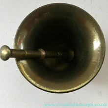 Load image into Gallery viewer, Antique VICTORIAN Pharmacy Heavy Solid Brass Mortar And Pestle 
