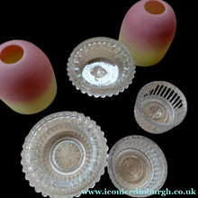 Load image into Gallery viewer, ANTIQUE Victorian Thomas WEBB Burmese Glass Shade with Clarke's Cricklite FAIRY Lamp or Night Light

