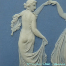 Load image into Gallery viewer, Antique VICTORIAN Wedgwood Framed Jasper Plaque Showing a Frieze of the Five Dancing Maidens (The Borghese Dancers)
