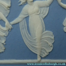 Load image into Gallery viewer, Antique VICTORIAN Wedgwood Framed Jasper Plaque Showing a Frieze of the Five Dancing Maidens (The Borghese Dancers)
