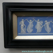 Load image into Gallery viewer, Antique VICTORIAN Wedgwood Framed Jasper Plaque Showing a Frieze of the Five Dancing Maidens (The Borghese Dancers)
