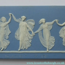 Load image into Gallery viewer, Antique VICTORIAN Wedgwood Framed Jasper Plaque Showing a Frieze of the Five Dancing Maidens (The Borghese Dancers)
