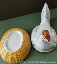 Load image into Gallery viewer, Victorian Staffordshire Pottery Chicken or Hen on a Nest 
