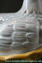 Load image into Gallery viewer, Victorian Staffordshire Pottery Chicken or Hen on a Nest 
