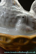 Load image into Gallery viewer, Victorian Staffordshire Pottery Chicken or Hen on a Nest 
