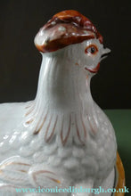 Load image into Gallery viewer, Victorian Staffordshire Pottery Chicken or Hen on a Nest 
