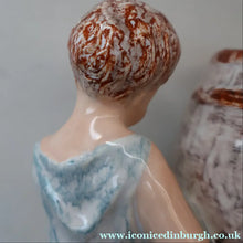 Load image into Gallery viewer, Antique WEDGWOOD &amp; Co., LTD Figurine. Two Children Carrying a Barrel. Unicorn Mark
