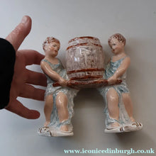 Load image into Gallery viewer, Antique WEDGWOOD &amp; Co., LTD Figurine. Two Children Carrying a Barrel. Unicorn Mark
