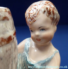 Load image into Gallery viewer, Antique WEDGWOOD &amp; Co., LTD Figurine. Two Children Carrying a Barrel. Unicorn Mark
