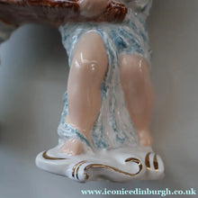 Load image into Gallery viewer, Antique WEDGWOOD &amp; Co., LTD Figurine. Two Children Carrying a Barrel. Unicorn Mark
