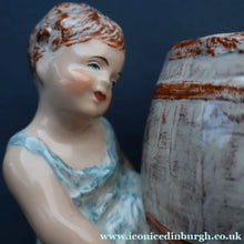 Load image into Gallery viewer, Antique WEDGWOOD &amp; Co., LTD Figurine. Two Children Carrying a Barrel. Unicorn Mark
