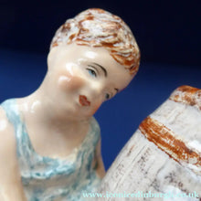 Load image into Gallery viewer, Antique WEDGWOOD &amp; Co., LTD Figurine. Two Children Carrying a Barrel. Unicorn Mark
