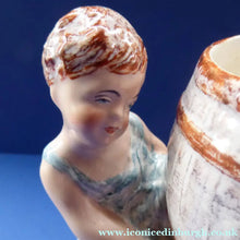 Load image into Gallery viewer, Antique WEDGWOOD &amp; Co., LTD Figurine. Two Children Carrying a Barrel. Unicorn Mark
