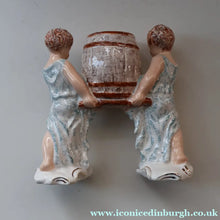 Load image into Gallery viewer, Antique WEDGWOOD &amp; Co., LTD Figurine. Two Children Carrying a Barrel. Unicorn Mark
