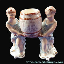 Load image into Gallery viewer, Antique WEDGWOOD &amp; Co., LTD Figurine. Two Children Carrying a Barrel. Unicorn Mark
