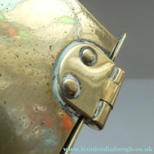 Load image into Gallery viewer, Arts and Crafts Brass Casket with Engraved Wyvern Decoration, Strapwork Bands &amp; Claw Feet
