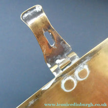 Load image into Gallery viewer, Arts and Crafts Brass Casket with Engraved Wyvern Decoration, Strapwork Bands &amp; Claw Feet
