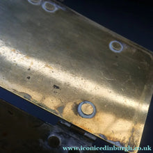 Load image into Gallery viewer, Arts and Crafts Brass Casket with Engraved Wyvern Decoration, Strapwork Bands &amp; Claw Feet
