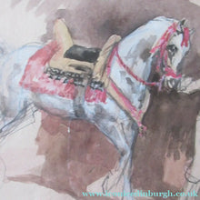 Load image into Gallery viewer, Antoine de la Boulaye Oriental Horseman Leading a White Horse or Stallion Signed

