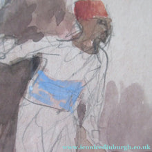 Load image into Gallery viewer, Antoine de la Boulaye Oriental Horseman Leading a White Horse or Stallion Signed
