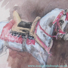 Load image into Gallery viewer, Antoine de la Boulaye Oriental Horseman Leading a White Horse or Stallion Signed

