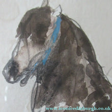 Load image into Gallery viewer, Antoine de la Boulaye Vintage Drawing of a Man on a Horse. Signed in Pencil. Contemporary French Art
