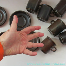 Load image into Gallery viewer, Set of Six Ruska Smaller Coffee Cups and Saucers 1960s Ulla Procope. Made in Finland
